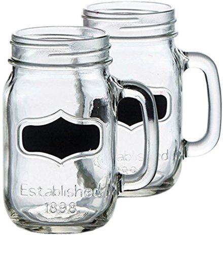 Circleware Yorkshire Jar, 17.5 Ounce, Mason Chalkboard Mugs #TOP2