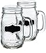 Circleware 66959 Yorkshire Mason Jar Mugs - Yorkshire Mason Jar Mugs, Mason Chalkboard Mugs, 17.5 oz