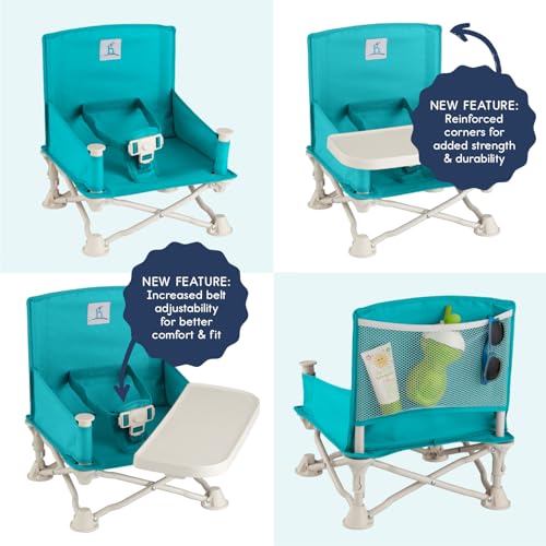 image for Hiccapop OmniBoost Travel Booster Seat with Tray for Baby | Folding Po