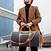 Carry On Garment Bag for Travel with Shoulder Strap, Convertible Duffel Suit Bag for Men, Waterproof Weekender Overnight Bag with Shoe Compartment, Business Trip Suit Carrier