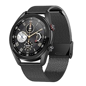 L19 Smart Watch,IP68 Waterdicht Rond Touchscreen 380 Mah Batterij Smartwatch,Fitness Tracker Met Hartslag- En Slaapstappenteller,Voor Mannen/Vrouwen,B