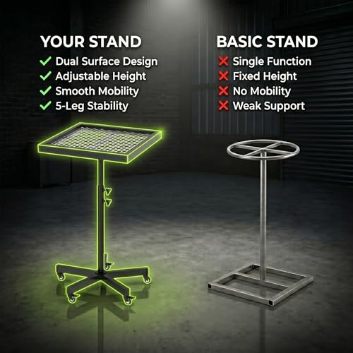 MOOFI 360° Lifting Spray Painting Table /Rotating Spray Paint Rack, 27.8-39.8“ Height Adjustable Stable Paint Rack for Cabinet Paint Stand Door and Car by MOOFI - Image 8
