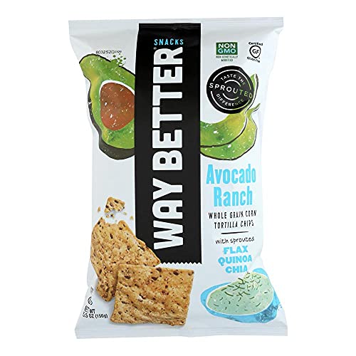 Way Better Snacks Avocado Ranch Tortilla Chips - Case Of 12 - 5.5 Oz #TOP8