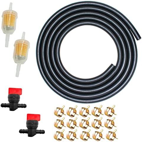 1/4 id fuel line NBR 10ft 1/4 inch fuel line hose 4AN 6mm for Small Engines Fuel System, E85 & E10,Oils, etc.