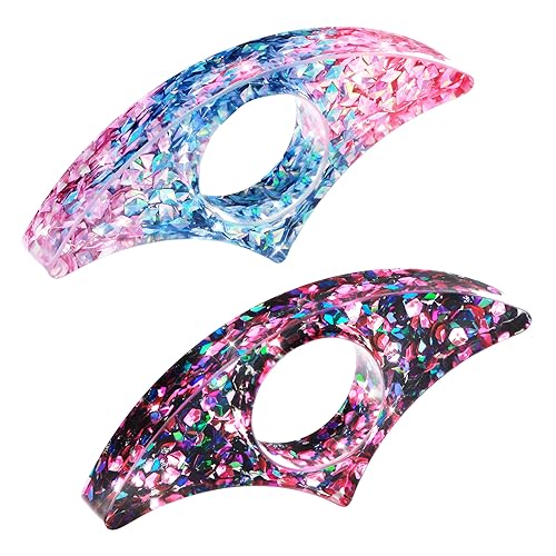 TIESOME 2 soportes para páginas con diamantes de imitación para el pulgar, marcadores para el pulgar, marcadores de resina sectorial, accesorios para cumpleaños, Acción de Gracias, fiestas, regalos de