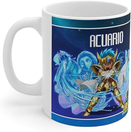 Acuario, Los Caballeros del Zodiaco, Taza de Cerámica 11Oz