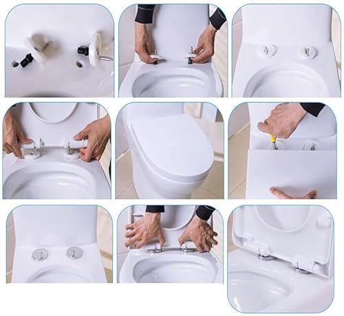 6 Stück WC Sitz Befestigung,Schrauben für Toilettensitz, Scharnier für Toilettendeckel Befestigung, Toiletten Sitz Reparatur Teile, Blindloch Befestigungen Scharniere für Toilettensitze