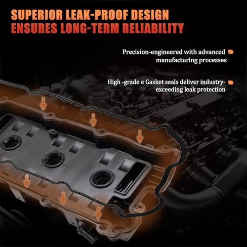 Image of Engine Valve Cover, Upper Intake /Plenum Gasket Set Compatible with Nissan Vehicle Altima 2002-2006, Maxima 2002-2008, Murano 2003-2007, Infiniti I35 2002-2004, 3.5L Replaces# VS50608R MS96471 MS20327