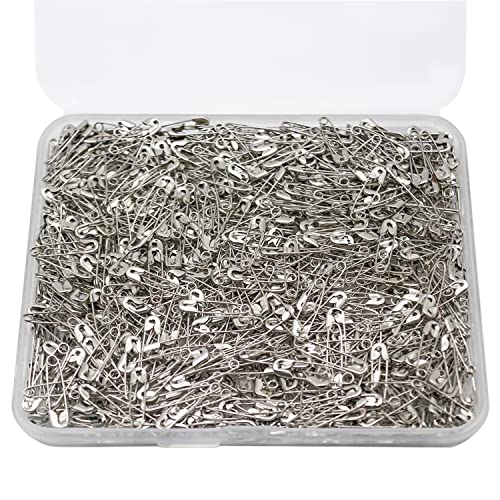 500PCS Safety Pins, 0.75Inch/19mm Small Safety pins, Rust Resistant Nickel Plated Steel Set for Crafting, Sewing, Rimming Fastening Clip Button for Garment Hang Tag (Silver) - Thumbnail 4