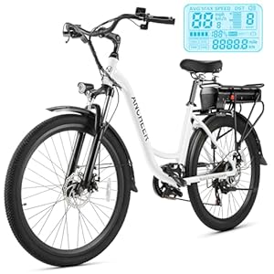 ANCHEER Electric Bike for Adults, 48V 500Wh EBike, UP to 60