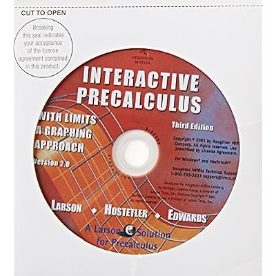 Interactive 20. CD-ROM for Larson/Hostetler/Edwards Precalculus with Limits