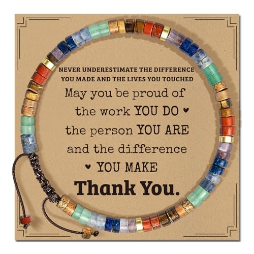 Thank You Bracelet Gifts for Women, Teacher Employee Appreciation Gifts