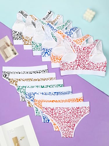 6 Set Teen Underwear Girls 12-14 Cotton Panties Comfortable And Breathable Panties Solid Color Panties3