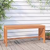 inlife panca da giardino 110 cm legno massello di eucalipto mobili, mobili da giardino (9kg)