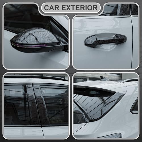 Image of Lypumso PET Forged Carbon Fiber Vinyl Wrap, Glossy Car Vinyl Film for Automotive with Air Release Technology for Vehicle Decal DIY Interior Exterior Decoration (Black Chopped Forged, 1ft x 5ft)