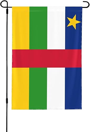 Flag of the Central African Republic Garden Flag 12.5"x18" Inch Double Sided Garden Flags Home Lawn Outdoor Decor Flags Party Banner Welcome Flag