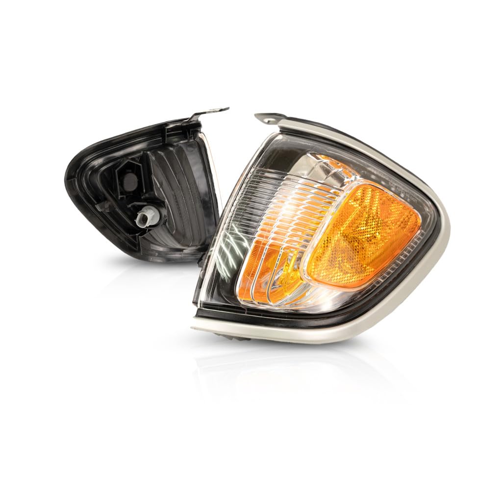 For Toyota Tacoma 2001 2002 2003 2004 Parking Side Marker Light Assembly Driver and Passenger Side | Pair Silver(1C8) | TO2520162 | TO2521162 | 81620-04090-B0