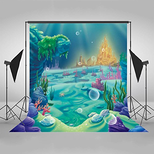 Mehofoto Under The Sea Little Mermaid Backdrop 5x7ft Vinyl Shell Sea Grass Castle Photography Backdrops Baby Children Kid Birthday Party Decoration Backdrop Buy Online In Latvia At Latvia Desertcart Com Productid