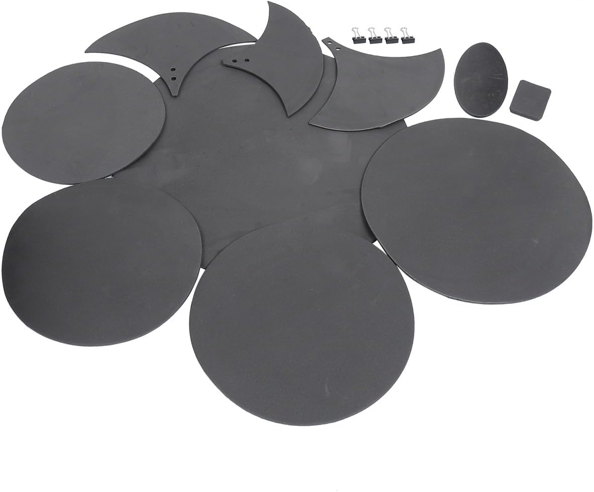 DECHOUS 14pcs Drum Mute Pad Set Silencers for Reduced Volume Dampeners for Practice Fits Drums Cymbals for Beginners