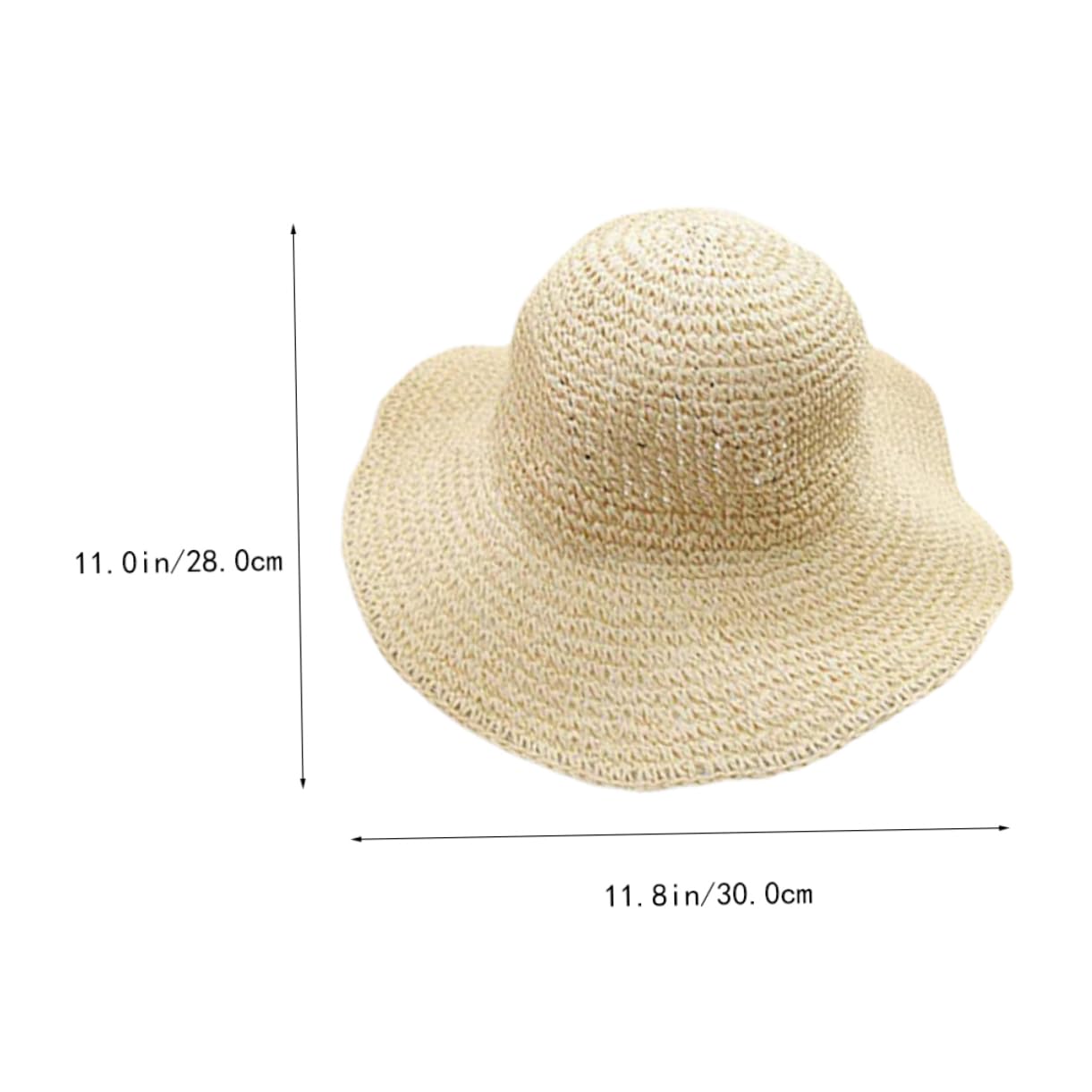 BESTYASH 2pezzi Cappello di Paglia da Sole Cappello Pescatore alla Moda per Donna Esterno Cachi Beige Leggero e Durevole
