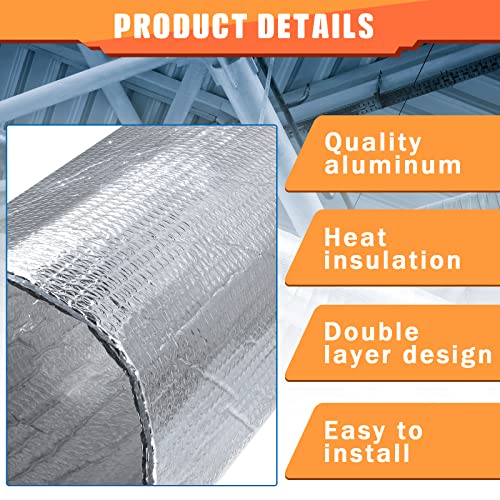 Gerrii Garage Door Insulation Set Double Bubble Insulation Panels Reflective Aluminum Radiant Barrier Thermal Insulation Shield With Adhesive Tape For Garage Greenhouse Attics Walls thumb #3