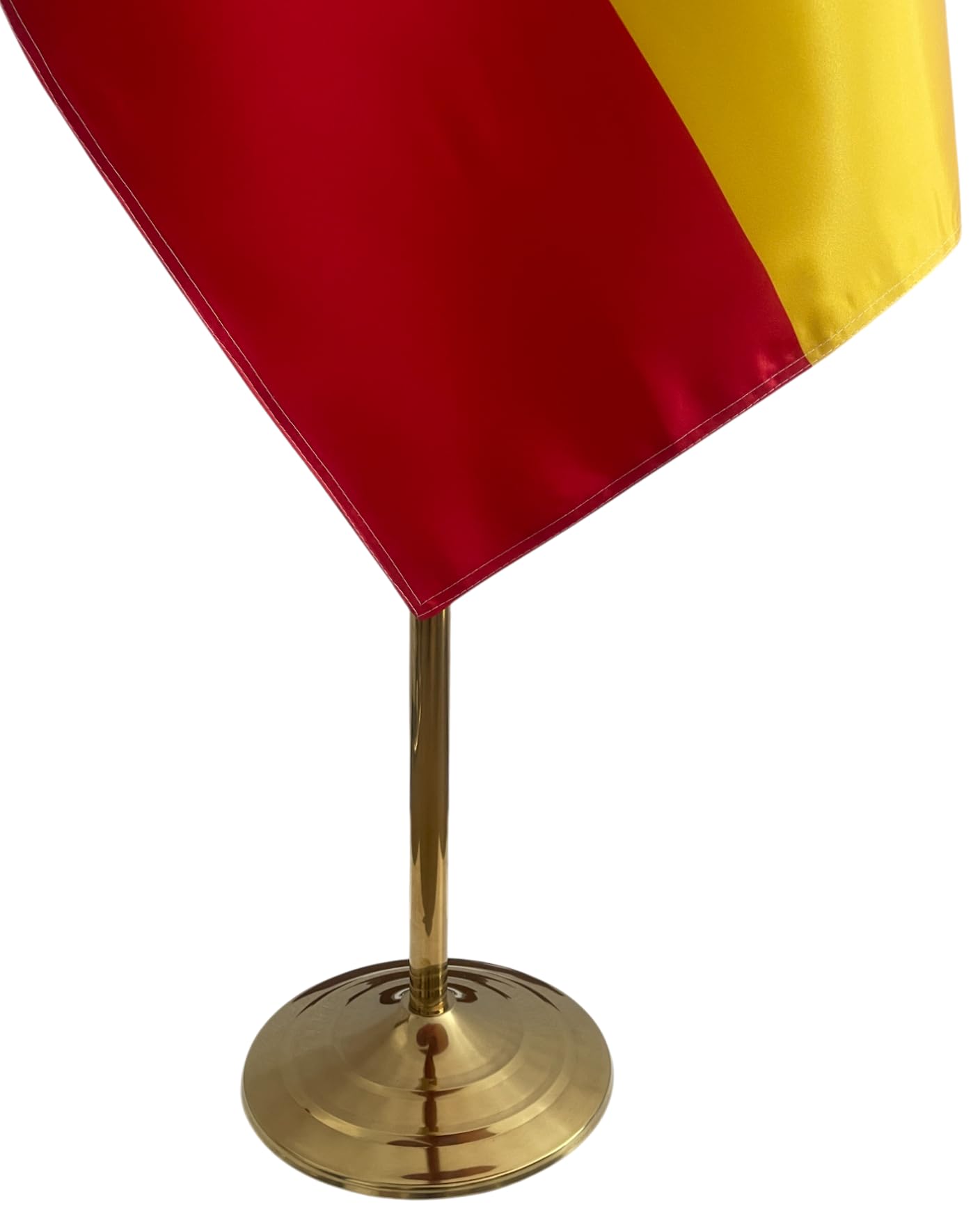 Bandera de España con mástil y pie. Bandera Española para Oficina. Bandera de España en hampe. Código CN6-ES