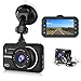 Produktbild CHORTAU Dash Cam FHD 1080P 7,6 cm 170° Weitwinkel mit wasserfester Rückkamera, Armaturenbrett Kamera mit Rückfahrsystem, Super Night Version, WDR, Bewegungserkennung, Parkmonitor