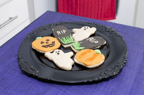 Mrs. Fields Halloween Cookie Cutter Grid With Pumpkin, Coffin, And Ghost Pattern #TOP5