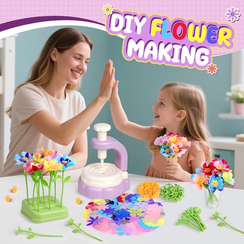 Hetbls Fabric Flower Bouquets Toys, Arts and Crafts Kits for Kids Age 3-12, Educational Gifts for 3 4 5 6 7 8 9 10 11 12 Year Old Toddler Girls, Great for B-Day Birthdays Activities Holidays Parties - Image 3