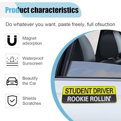 Pack de 3 imanes reflectantes para coche de conductor novel extraíbles 4