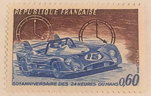 France 1971. Timbre de Collection Neuf No 1761. Voiture de Course, Le Mans par des Livres Express