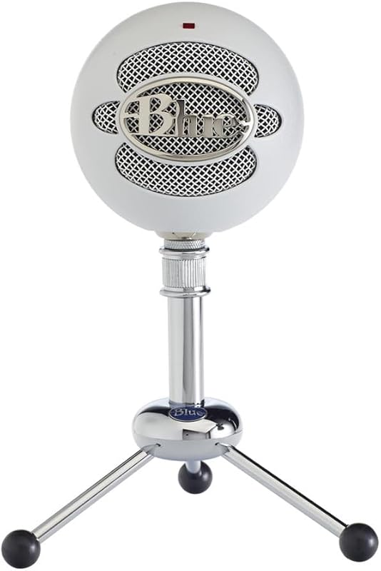 Logitech for Creators Micrófono USB Blue Snowball para PC, Mac, Juegos, Grabación, Streaming, Podcasting, Micrófono de Condensador con Patrones de Captación Cardioide y Omnidireccional, Elegante Diseño Retro - Blanco