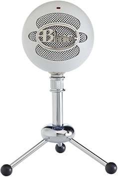 Logitech for Creators Blue Snowball USB Microphone for PC, Mac, Gaming, Recording, Streaming, Podcasting, Condenser Mic with Cardioid and Omnidirectional Pickup Patterns, Stylish Retro Design White