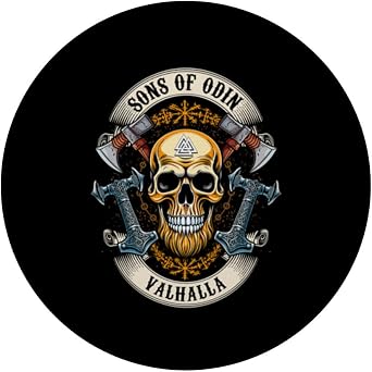 VIKINGS RISE-SONS OF ODIN- Valhalla Vikings Norse V4 PopSockets Standard PopGrip