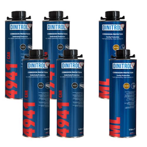 Lot anti rouille Dinitrol DIY 1L pour petite voiture avec cire de protection