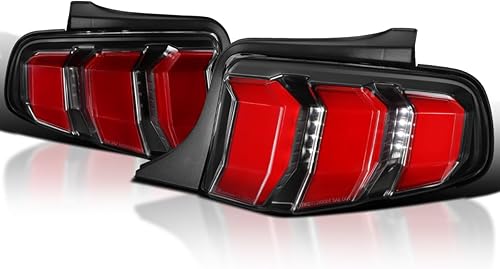 Miniatura 9 de Spec-D Tuning Luces traseras de señal LED secuencial de lente transparente de carcasa negra, compatibles con Ford Mustang 2010-2012 montaje de par