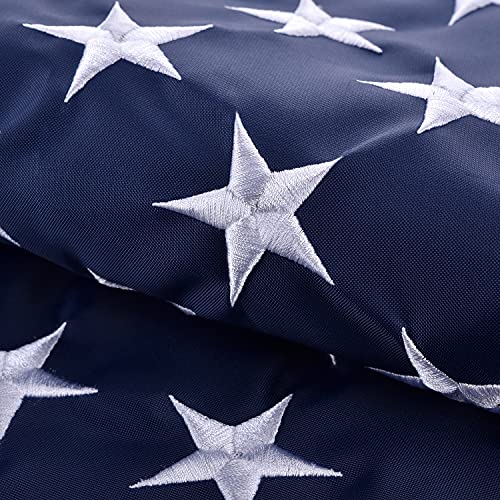 American Flag 4x6 FT, US Flags USA High Wind with Embroidered Stars, Sewn Stripes, Brass Grommets, Durable USA Flag Outdoor Outside by Olycole - Image 2
