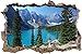 Produktbild Moraine Lake kanadische Berge Wanddurchbruch im 3D-Look, Wand- oder Türaufkleber Format: 92x62cm, Wandsticker, Wandtattoo, Wanddekoration