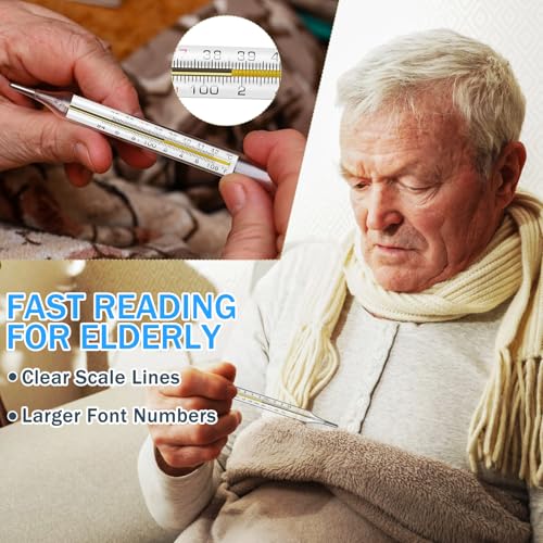 1pc glass oral temperature adult free clinic armpit fast reading fever indicatordouble scale