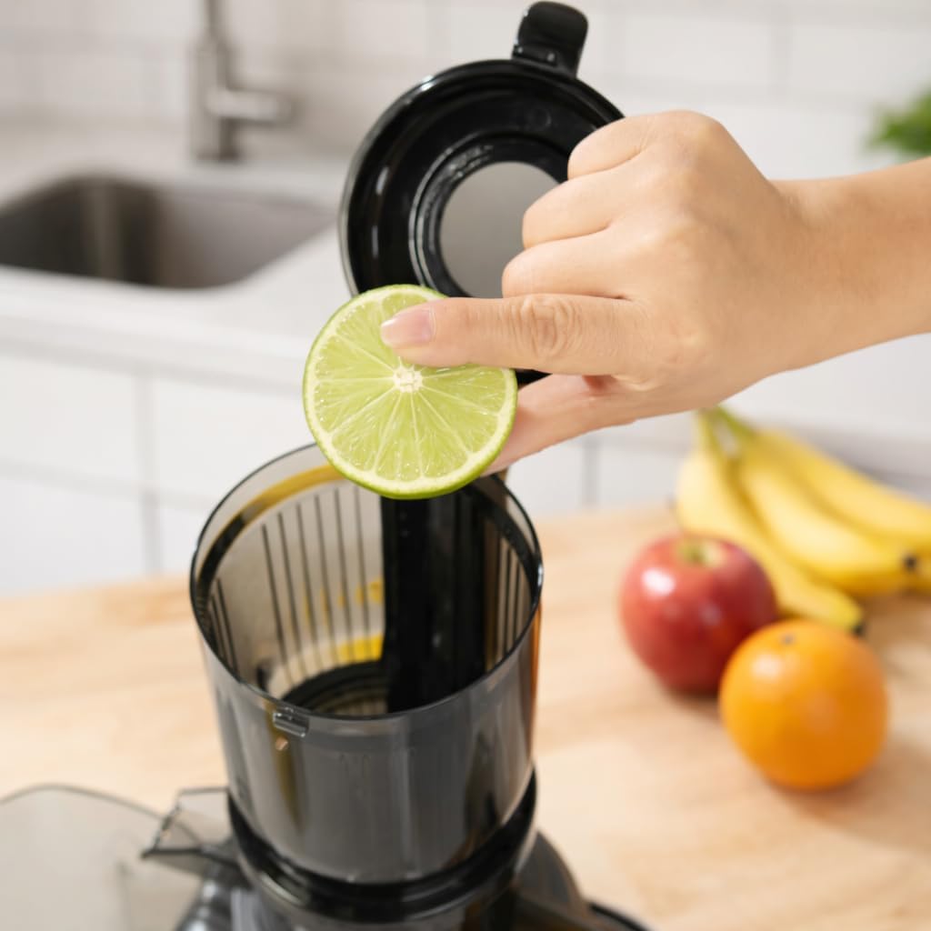 MEGAWISE SJ250I Slow Masticating Juicer, Cold Press Juicer Machine, Quiet & High Juice Yield, Nutrient & Vitamin Lock, Easy to Clean, Ideal for Leafy Greens, Wheatgrass, Fruits and Vegetables