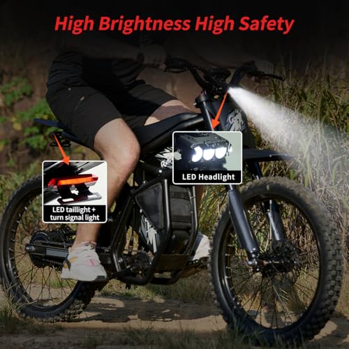 Image of GT73 / GT73 Pro Electric Dirt Bike for Adults Teens 3500W Variable Speed Motor - 50 /37 MPH High-Speed, 25 inch Fat Tires & Dual Removable Battery(60V /48V) | All-Terrain Off-Road eBike for Snow, Sand
