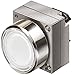 FURNAS ELECTRIC CO 3SB3500-0AA71 Round, Flat Button, Replace with (3SU1050-0AB70-0AA0), Metal, Discontinued by Manufacturer, Push Button, Clear, with Holder