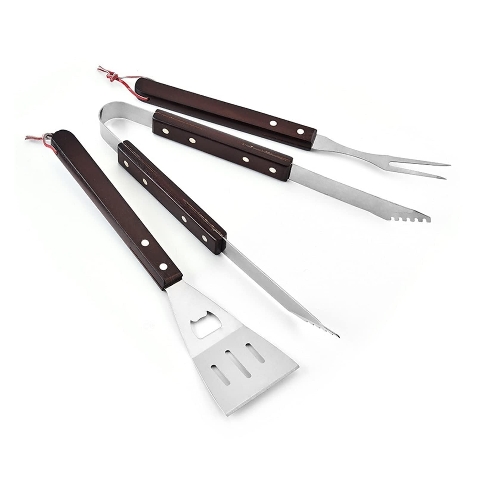 Set di Utensili per Barbecue - Kit di Utensili per grigliate in Acciaio Inossidabile per Cucinare all'aperto, Campeggio e Barbecue, con Borsa portaoggetti e Sca