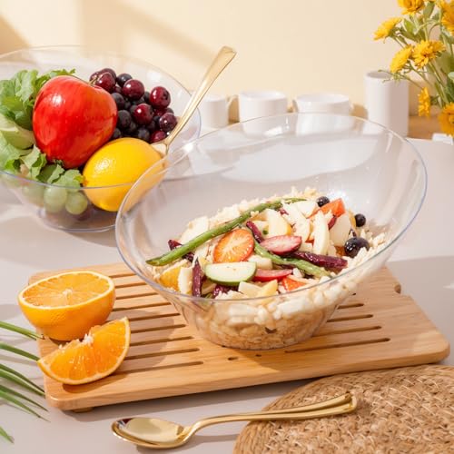 bUCLA 54 OZ Clear Plastic Serving Bowls (12 Pack) - Angled Serving Bowls Disposable for Chip&Candy - Party Table Salad and Fruit by bUCLA - Image 6