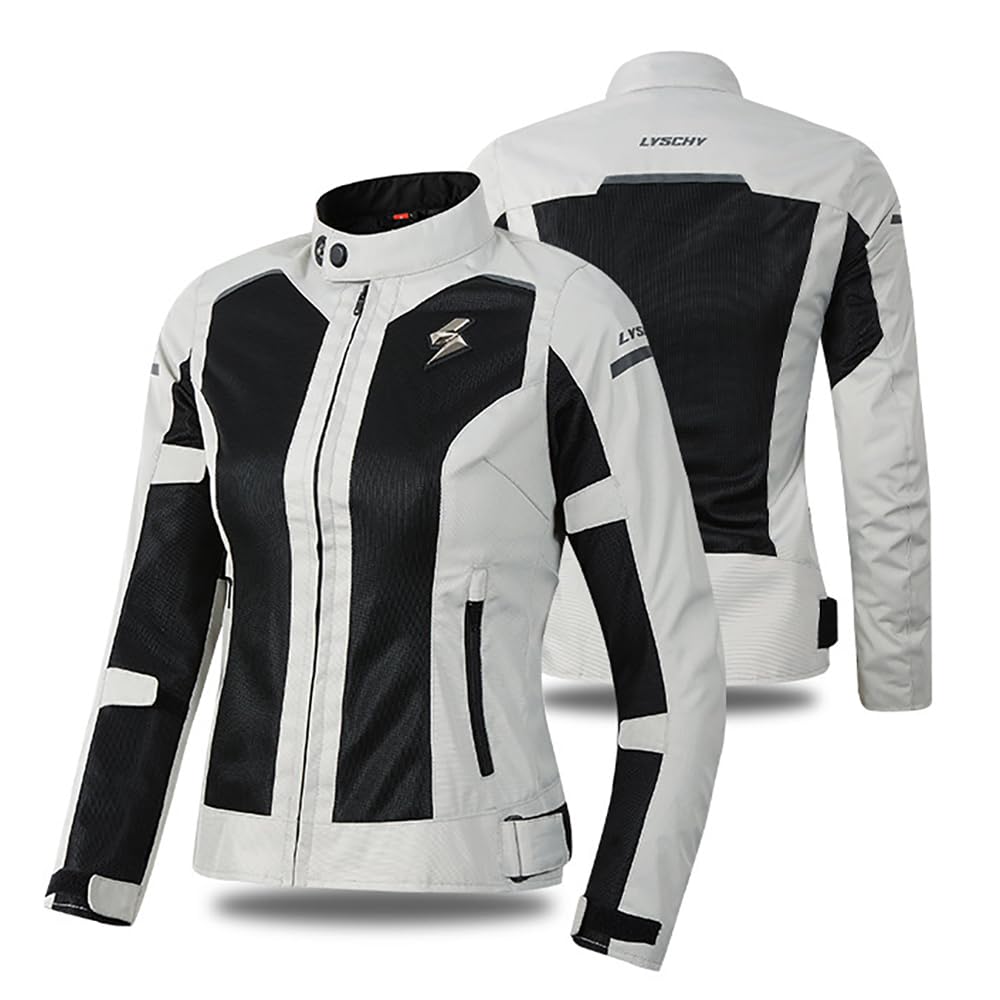 Damska kurtka motocyklowa z 7 ochraniaczami, oddychająca siatka, wiatroszczelna, odblaskowa, krój slim fit, tekstylny, kurtka motocyklowa, kurtka ochronna, kombinezon motocyklowy