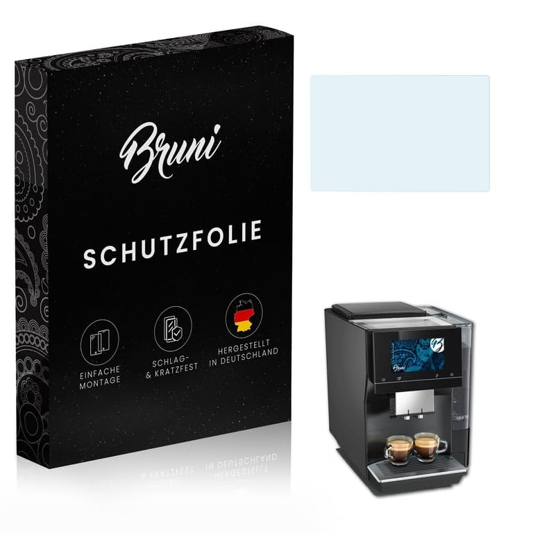 Bruni Screen Protector compatible with Siemens EQ.700 classic Protector Film, crystal clear Protective Film (2X)