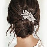 ❤Diseño: diadema de hoja brillante, borla con colgante de perla, exquisito y elegante. Con diamantes de imitación brillantes, se ve deslumbrante y hace que tu peinado sea más bonito. Se puede utilizar en la vida cotidiana, bodas, fiestas, celebraciones, cumpleaños, banquetes y otras ocasiones para atraer la atención de todos.