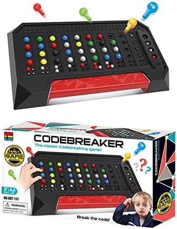 Code Breaker Board Game,Logic Thinking Reasoning Game,Kids Brain Development Toys,Code Breaking Mini Board Toy for Family Children Traveling Myja,Black