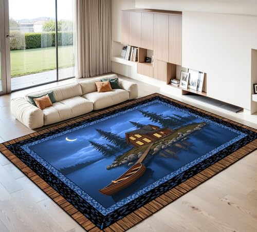 JCFANGALLERY Washable Area Rug 8x10 for Living Room, Large Soft