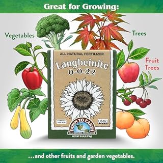 Down To Earth All Natural Fertilizers Organic Langbeinite, Potassium Magnesium Sulfate (K-Mag) Granular Plant Food 0-0-22, 5 lb